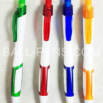Custom Logo Dual Color Grip Plastic Ballpoint Pens